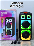 Loa Bluetooth Karaoke NDR-066 (Bass đôi 6.5x2, 2 Micro)