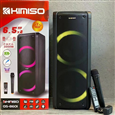 Loa Di Động KIMISO QS-8601 (Bass đôi 6.5x2, 1 Micro không dây)