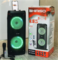 Loa Bluetooth Karaoke KIMISO QS-8602 (Bass đôi 6.5x2, 1 Micro có dây)